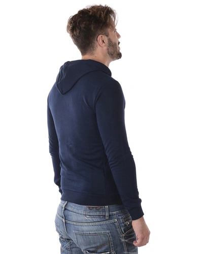 Shop Ea7 Emporio Armani Sweatshirt Hoodie In Blue