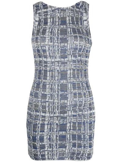 Shop Vitelli Babele Jacquard Scoop Back Mini Dress Clothing In J4 Royal Blu / Pearl