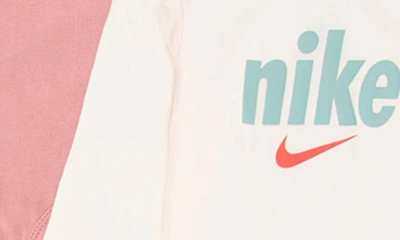 Shop Nike Swoosh Logo Print Bodysuits In Guava