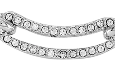Shop Vince Camuto Crystal Hoop Earrings In Silver