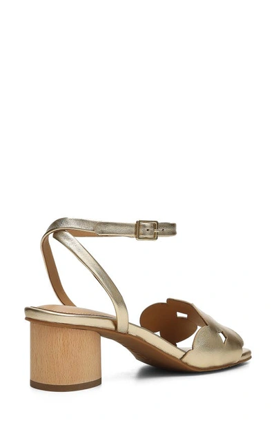 Shop Nydj Gilbert Block Heel Sandal In Light Gold