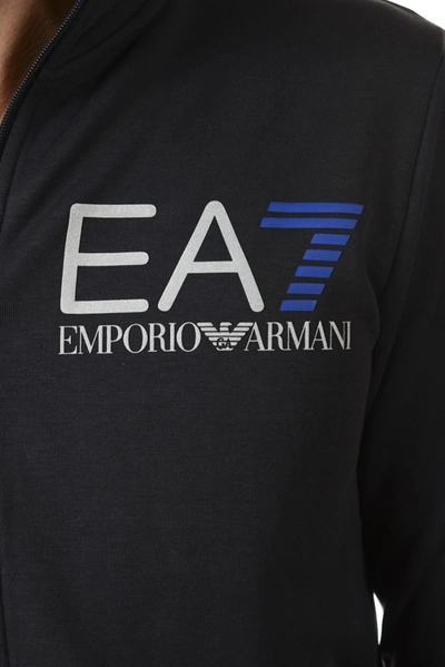 Shop Ea7 Emporio Armani Sweatshirt Hoodie In Blue