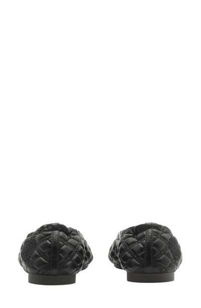 Burberry Quilted Leather Sadler Ballet Flats In Black