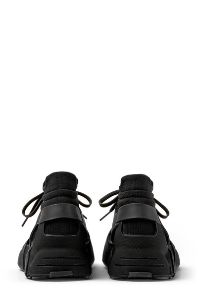Camperlab Tossu Panelled Rubber And Knit Trainers In Black