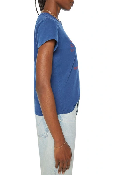 Shop Mother The Boxy Goodie Goodie Focus Graphic T-shirt In Coastal Rollers