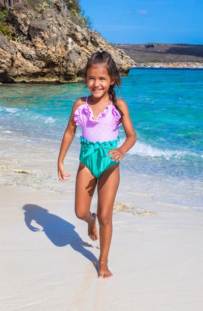 Shade Critters Kids' Metallic One-piece Swimsuit In Multi