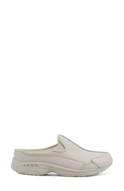 Easy Spirit Travel Time Womens Padded Insole Leather Slip-on Sneakers In Light Natural