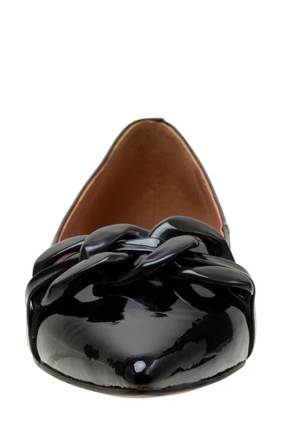 Shop Linea Paolo Nora Pointed Toe Flat In Black Patent