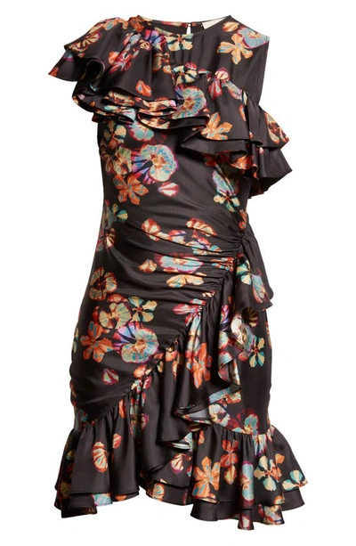 Shop Ulla Johnson Candace Floral Silk Dress In Lune