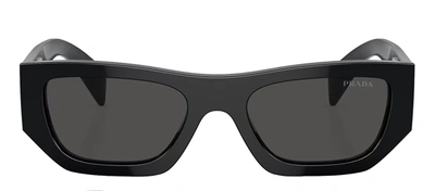 Shop Prada Pr A01s 16k08z Flattop Sunglasses In Grey