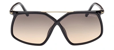 Shop Tom Ford Meryl W Ft1038 01b Navigator Sunglasses In Grey