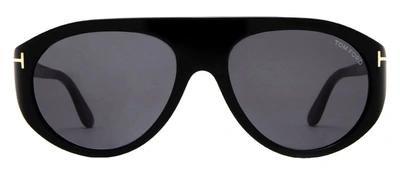 Shop Tom Ford Rex M Ft1001 01a Aviator Sunglasses In Grey