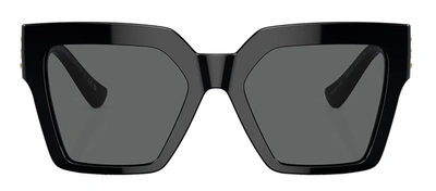 Shop Versace Ve 4458 Gb1/87 Square Sunglasses In Grey