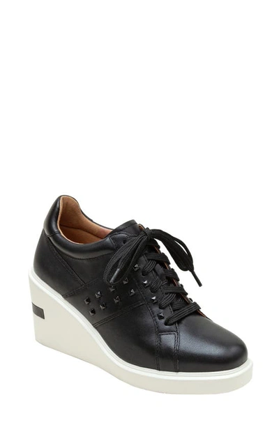 Shop Linea Paolo Katia Wedge Sneaker In Black