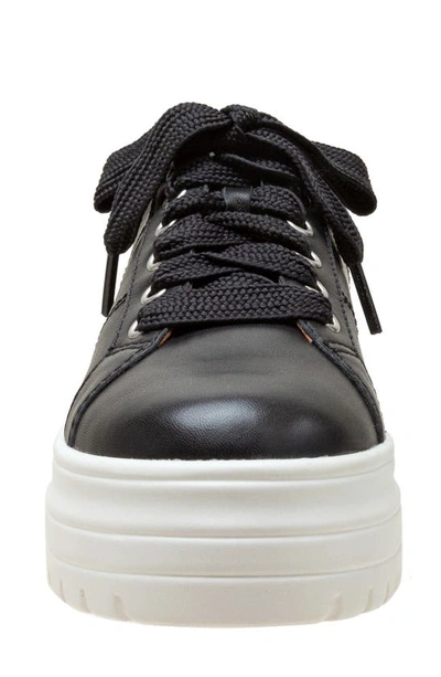 Shop Linea Paolo Jill Platform Sneaker In Black/ Cognac-black