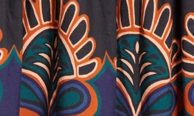 Shop Farm Rio Ainika Tapestry Midi Skirt In Orange