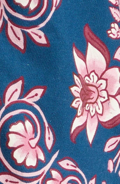 Farm Rio Ainika Charm Overlapped Denim Miniskirt In Teal