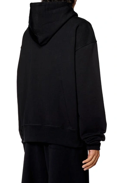 Diesel Relaxed Fit Hoodie With Classic Hood And Kangaroo Pocket In Black