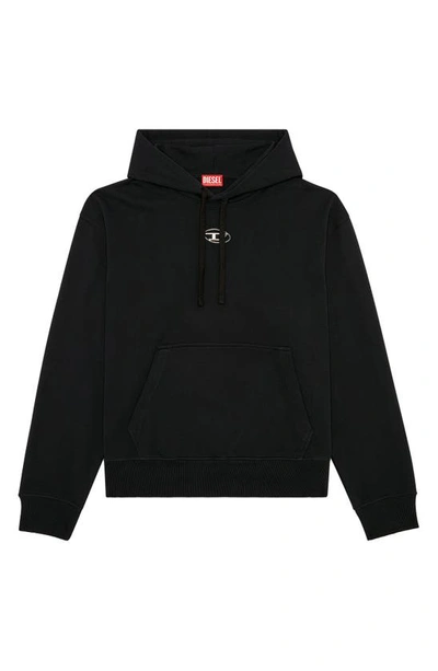 Shop Diesel Macs Overdye Hoodie In Black