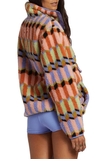 Shop Billabong Switchback Textured Fleece Pullover In Multi
