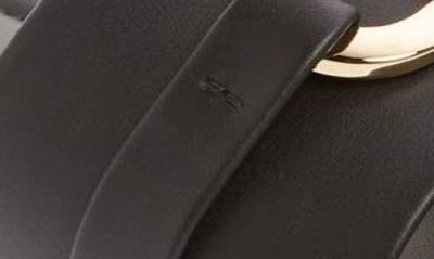 Ferragamo 'leah' Black Sandals With Gancini Plate On Front In Black