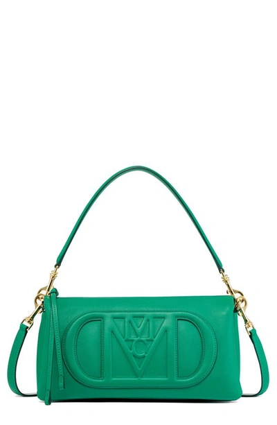 Shop Mcm Small Mode Travia Leather Shoulder Bag In Bosphorus