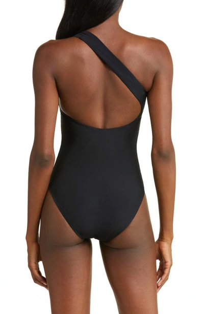 Shop Bondi Born Collete One-shoulder One-piece Swimsuit In Black