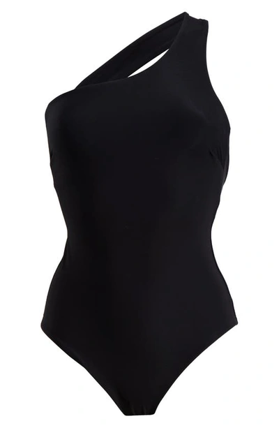 Shop Bondi Born Collete One-shoulder One-piece Swimsuit In Black