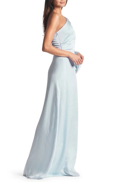Shop Sachin & Babi Keely One-shoulder Gown In Ice Blue