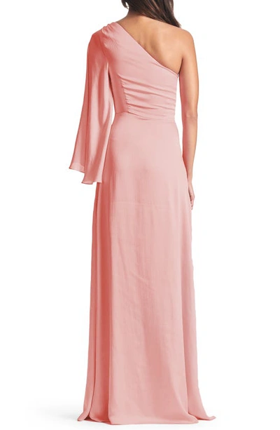 Sachin & Babi Keely One-shoulder Gown In Rouge