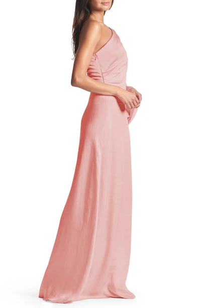 Sachin & Babi Keely One-shoulder Gown In Rouge