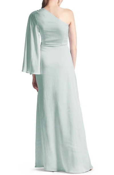 Shop Sachin & Babi Keely One-shoulder Gown In Jade