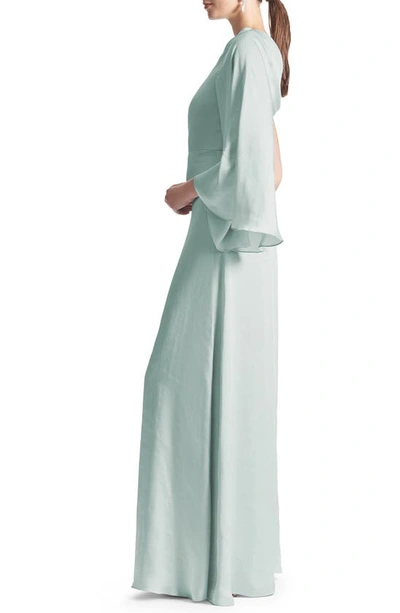 Shop Sachin & Babi Keely One-shoulder Gown In Jade