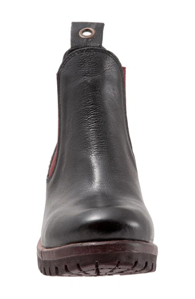 Shop Bueno Florida Chelsea Boot In Black/ Bordeaux Leather