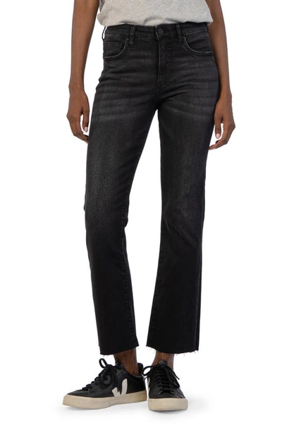 Shop Kut From The Kloth Kelsey Fab Ab Raw Hem High Waist Ankle Flare Jeans In Exchange