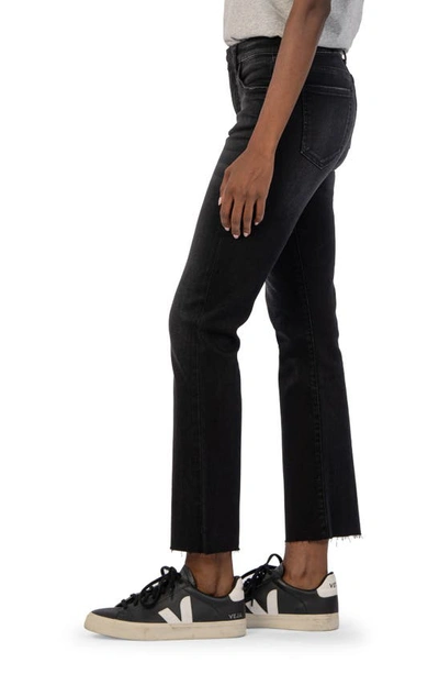 Shop Kut From The Kloth Kelsey Fab Ab Raw Hem High Waist Ankle Flare Jeans In Exchange