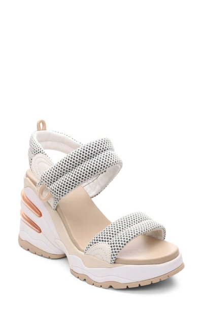 Shop Ash Cosmos Wedge Sandal In Eggnog