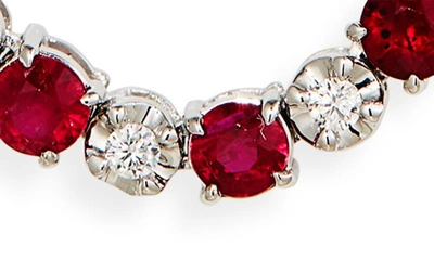 Shop Valani Atelier Ruby & Diamond Eternity Necklace In White Gold/ Ruby/ Diamond