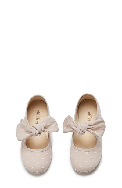 Childrenchic Swiss Dot Mary Jane Canvas Sneaker In Camel