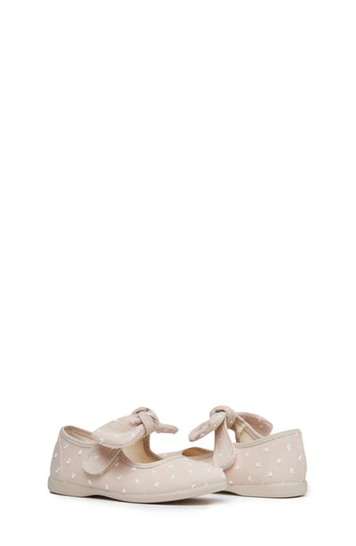 Childrenchic Swiss Dot Mary Jane Canvas Sneaker In Camel