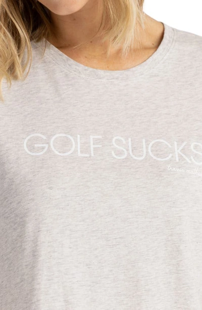 Travis Mathew Ten For Ten Graphic T-shirt In Heather Light Grey