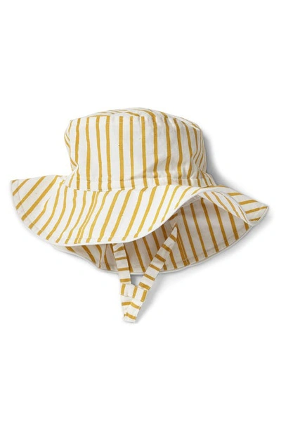 Shop Pehr Stripe Organic Cotton Bucket Hat In Stripes Away Marigold