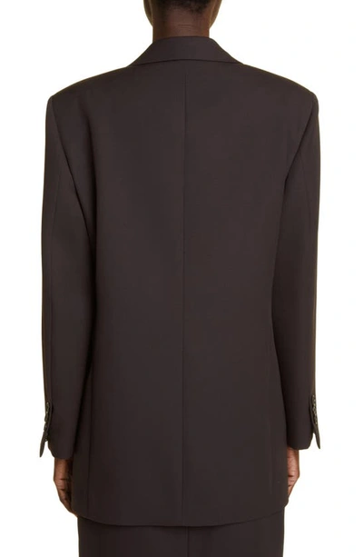 Shop The Row Myriam Contrast Sleeve Wool Jacket In Hickory