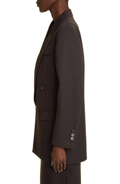 Shop The Row Myriam Contrast Sleeve Wool Jacket In Hickory