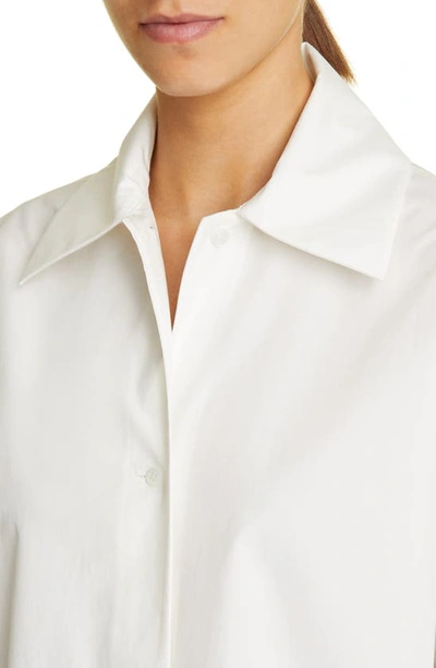 Shop The Row Rigel Oversize Cotton Button-up Shirt In Shell