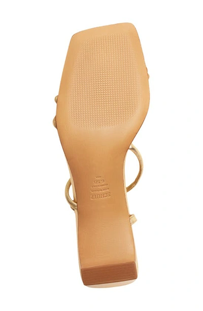 Shop Schutz Aimee Strappy Sandal In Ouro Claro Orch