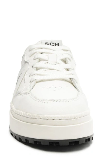 Schutz Leather Low-top Sneakers In White