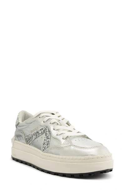 Shop Schutz St Bold Sneaker In Prata/ White