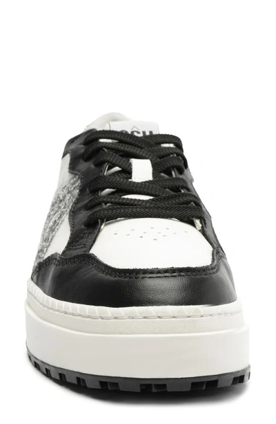 Shop Schutz St Bold Sneaker In White/ Prata/ Platina/ Black