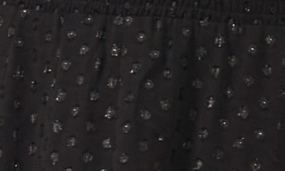 Shop Cece Metallic Clip Dot Chiffon Maxi Dress In Rich Black